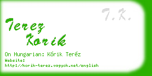 terez korik business card